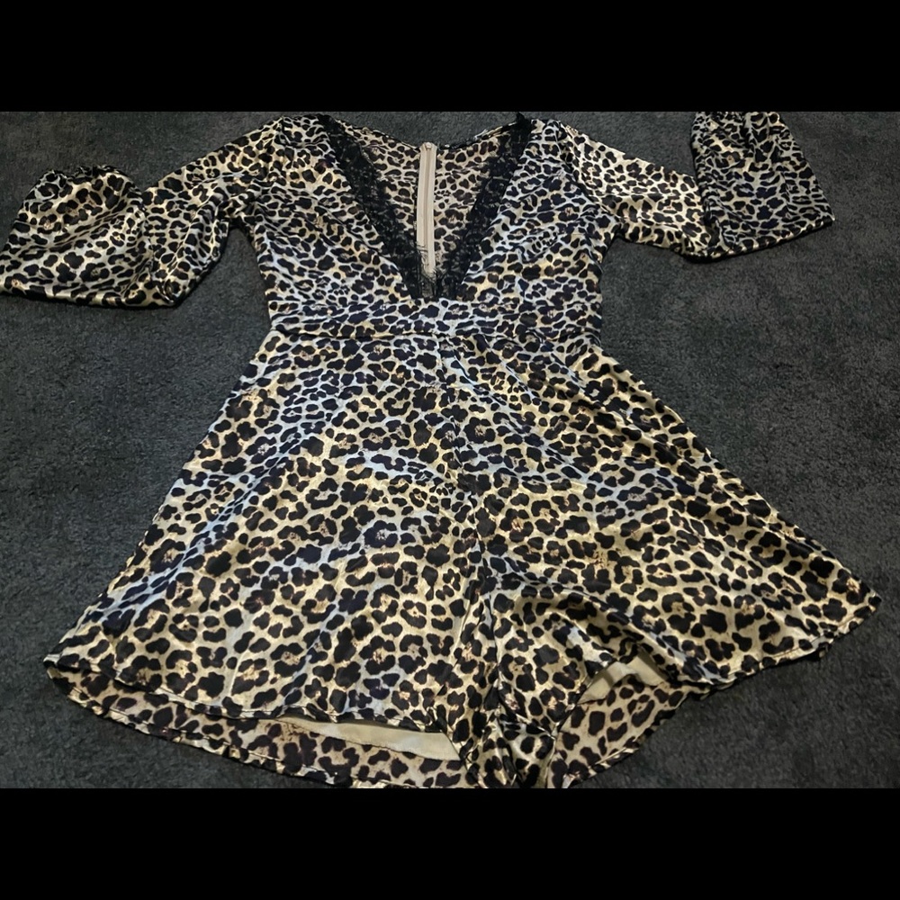 Fashion Nova Leopard Romper